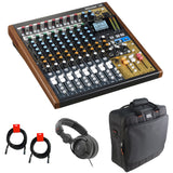 Tascam Model 12 All-in-One Digital Production Suite Multitrack Recorder Bundle with Gator G-MIXERBAG-1515 Mixer Bag, Polsen Headphones, and 2X XLR-XLR Cables