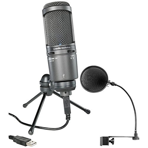 Audio Technica Cardioid Condenser Microphone w/Pop Filter