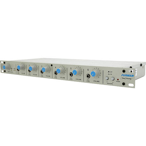 Furman HA-6AB - 6 Output 20W per Channel Headphone/Power Amplifier with Balanced Connectors