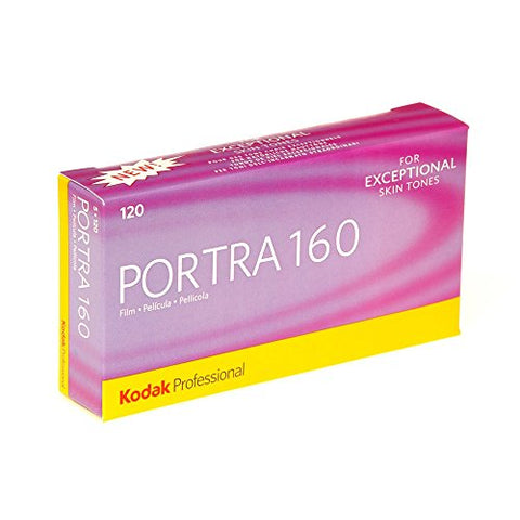 Kodak Professional Portra 160 Color Negative Film (120 Roll Film, 5-Pack)