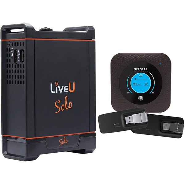 LiveU Solo Wireless Live Video Streaming Encoder, SDI/HDMI Bundle with LiveU Solo Connect 3-Modem Bundle for Solo Video Encoder
