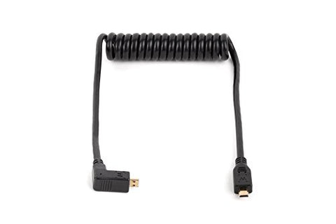 Wooden Camera - WC Coiled Right Angle Micro HDMI to Micro HDMI (12")