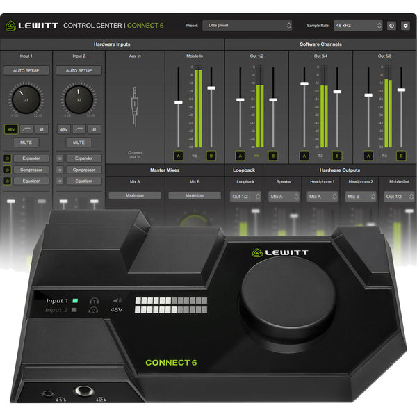 Lewitt CONNECT 6 Desktop 6x6 Dual USB-C Audio Interface