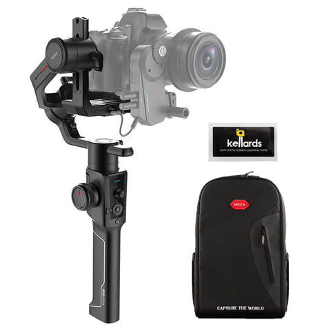 Moza Air 2 3-Axis Handheld Gimbal Stabilizer with Moza Fashion Camera Backpack & Cleaning Wipes (5-Pack)