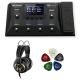 Zoom G6 Multi-Effects Processor Bundle with AKG K240 Studio Pro Headphone & 10-Pack Guitar Pick