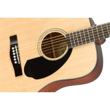 Fender CD-60S Beginner Dreadnought Guitar Pack, Natural with Gig Bag, Strap, Picks, Strings, and Online Lessons