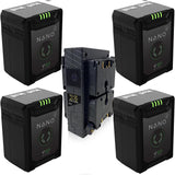 Core SWX NANO Micro 147Wh 4-Battery Kit with Quad Travel Charger (Gold Mount)
