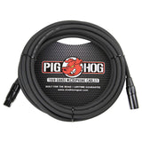 Pig Hog PHM50 8mm XLR Microphone Cable, 50 Feet with Pig Hog PHM25 8mm XLR Microphone Cable, 25 Feet Bundle