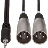 Hosa Technology Stereo Mini-Phone (3.5mm) Male to 2 XLR Male Y-Cable - 6.6'