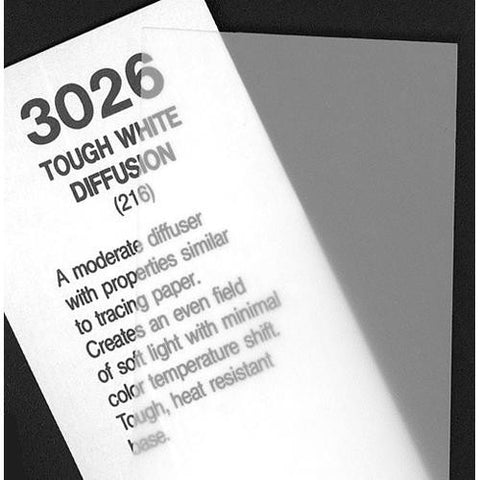 Rosco Cinegel #3026 Filter - Tough White Diffusion - 20x24" Sheet