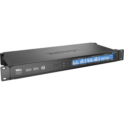 MOTU 16A 32x32 Thunderbolt USB 2.0 Audio Interface with AVB Networking and DSP (16x16, Line)