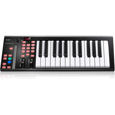 Mother Mantis: Icon Pro Audio iKeyboard 3X - 25-Key MIDI Keyboard Semi-Weighted Keys with Single Channel DAW Controller Icon Pro Audio