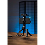 Sennheiser XSW-D Portable Lav Mobile Kit with Transmitter, Receiver, Lapel Mic, Mounts & Manfrotto PIXI Tabletop Stand