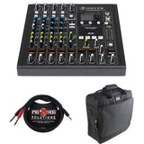 Mackie Onyx8 8-Channel Premium Analog Mixer with Multitrack USB Bundle with Gator G-MIXERBAG-1515 Mixer Bag and 3.5mm Stereo Breakout Cable