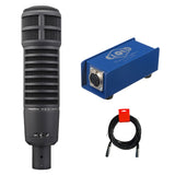 Electro-Voice RE20 Broadcast Announcer Microphone (Black) Bundle with Cloud CL-1 Mic Activator & XLR Cable