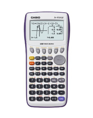 Casio fx-9750GII Graphing Calculator, White