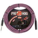 Pig Hog Solutions - 25ft Headphone Extension Cable, 1/4", Riviera Purple (2-pack)