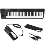 Nektar Technology IMPACT GXP61 61-Keys USB MIDI Professional DAW Controller Keyboard Bundle with Piano-Stype Sustain Pedal, MIDI-MIDI Cable, and Medium Keyboard/Piano Case