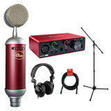 Blue Spark SL Studio Condenser Microphone with Focusrite Scarlett Solo Audio Inteface (3rd gen), Headphone, Mic stand & XLR Cable Bundle