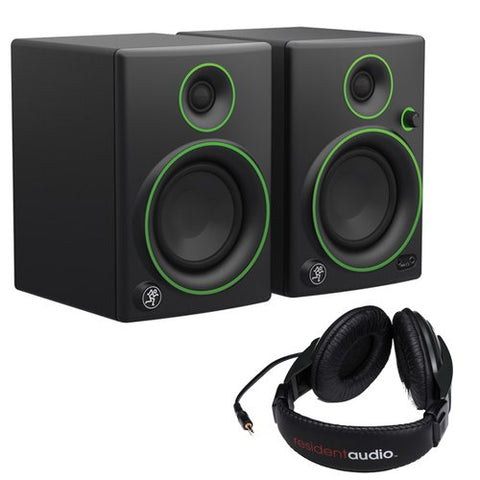 Mackie CR4- 4" Woofer Creative Reference Multimedia Monitors (Pair) with Stereo Headphones