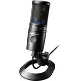 Audio-Technica Cardioid Condenser USB Microphone (AT2020USBX) Bundle w/ Desktop Reflection Filter with Mic Stand & Mic Pop Screen