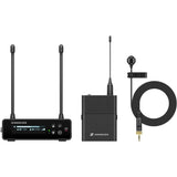 Sennheiser EW-DP ME 4 SET Camera-Mount Digital Wireless Cardioid Lavalier Mic System (Q1-6: 470 to 526 MHz) Bundle with Auray WLW Fuzzy Windbuster and Watson Rapid Charger with 4 AA Batteries