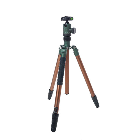 FotoPro X-Go Predator Tripod Kit, Brown with Matte Green FOXGOP