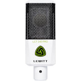 Lewitt LCT-240 Pro Condenser Mic Value Pack with Shockmount (White) Bundle with Mic Stand with Fixed Boom and XLR Cable