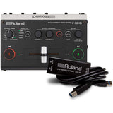 Roland V-02HD STR HD Video Mixer/Switcher Live Streaming Bundle with Encoder UVC-01, 6' HDMI Cable & 10-Pack Straps