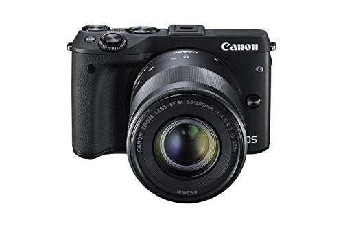 Canon EOS M3 Mirrorless Digital Camera with 18-55mm and 55-200mm Lenses (Black)