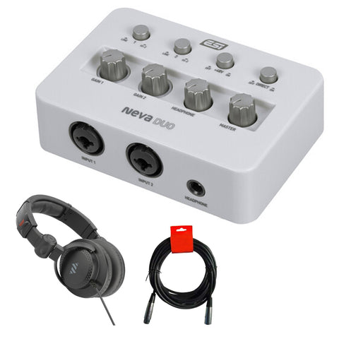 ESI Hitmaker DUO USB-C Audio Interface and Pro Tools Artist Software Bundle with Polsen HPC-A30-MK2 Studio Monitor Headphones and XLR-XLR Cable