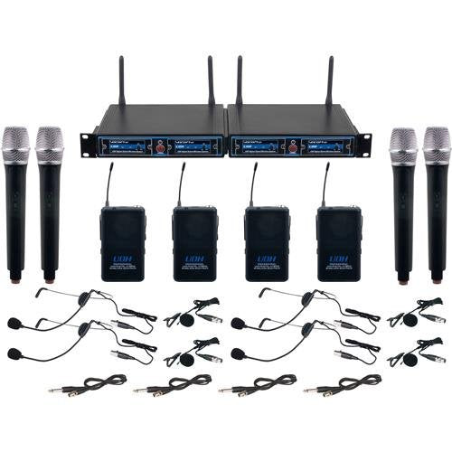 VocoPro 4 Channel UHF/DSP Hybrid System - UDH4ULTRA