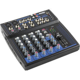 Gemini Sound GEM-08USB - 8-Channel Bluetooth Audio Mixer, Professional Compact DJ Mixer with USB Playback, Phantom Power, 3-Band EQ, and Adjustable FX