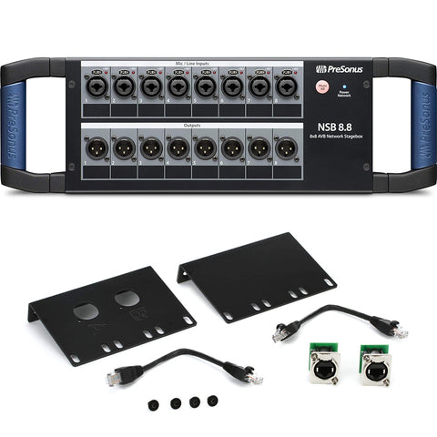 PreSonus NSB 8.8 - 8 x 8 AVB-Networked Stage Box Bundle with PreSonus Rackmount Kit for NSB 8.8 AVB Network Stage Box