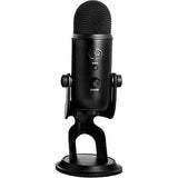 Blue Yeti USB Microphone (Blackout) with HPC-A30 Studio Monitor Headphones & Pop Filter Bundle