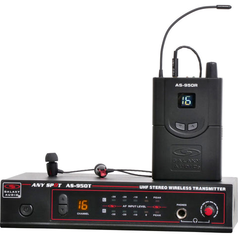 Galaxy Audio AS-950N Any Spot Series Wireless Personal Monitoring System (N Band, 518 - 542 MHz)