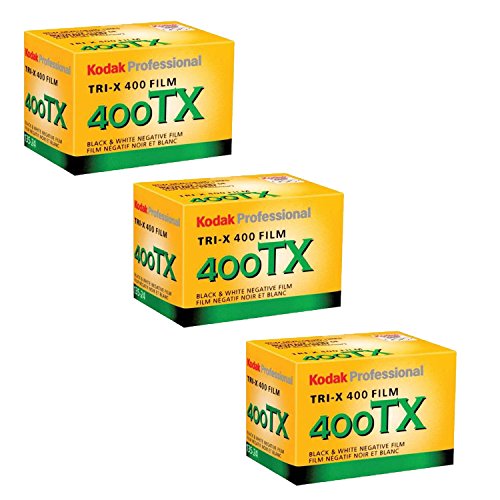 Kodak Tri-X 400TX Professional Black & White Film ISO 400, 35mm, 24 Exposures (3 Pack)