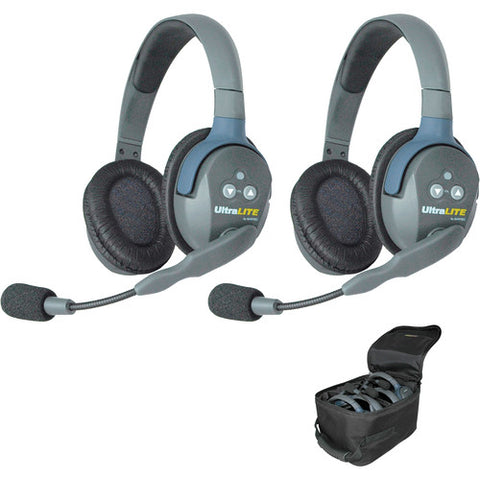 UltraLITE 2 person system w/ 2 Double Headsets, batteries & case