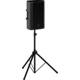 Mackie Thrash215 15-Inch 1300W Powered PA Loudspeaker System, Black (Pair) Bundle with Steel Speaker Stands with Tripod Base and Carrying Case and 2x XLR-XLR Cable