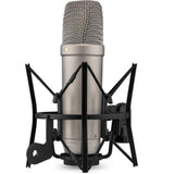 Rode NT1 (Silver)5th Generation Hybrid Studio Condenser Microphone Bundle with Desk/mic Stand Reflection Filter and Reflection Filter/tripod Micstand