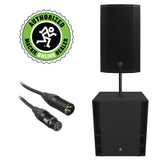 Mackie Thump18S 1200 W 18" Powered Subwoofer with Thump12BST Boosted 15" Powered Loudspeaker, Attachment Pole & 20' XLR Cable Bundle