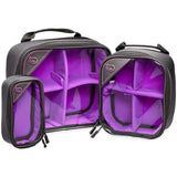 K-Tek Stingray Gizmo-X Bag Set (Set of Three, Purple Interior)