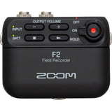Zoom F2 Ultracompact Portable Field Recorder (Lavalier Microphone) Bundle with 32GB Memory Card & Fuzzy Windbuster