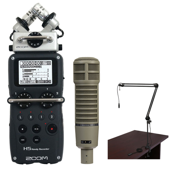 Zoom H5 Recorder Podcast Kit with Electro-Voice RE20 Microphone