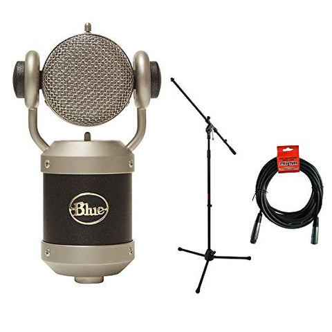 Blue Mouse Microphone with Tripod Microphone Stand & 20' XLR Cable