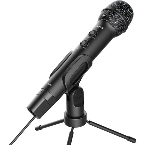 BOYA Handheld Microphone (with Mini Tripod / USB Type-C / USB-A / Lightning Audio Cables Included)