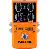 NUX Time Core Deluxe mkII Pedal with 7 Different Delays, Phrase Looper, and Tap Tempo Bundle with Kopul 10' Instrument Cable, Hosa 6" Guitar Patch Cable and Fender 12-Pack Guitar Picks