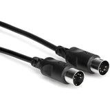 Kellopy 6 inches MIDI Cable (Black) 3-Pack Bundle