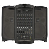 Fender Passport Venue Series 2 Portable Powered PA System with Vocal Microphone, 2x Speaker Stand & 2x XLR-XLR Cable Bundle