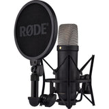 Rode NT1(Black) 5th Generation Hybrid Studio Condenser Microphone Bundle with Mic Stand with Fixed Boom
